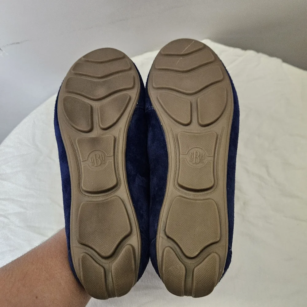 G.H.Bass & Co Navy Suede Moccasins Women Size 9 - Picture 11 of 14